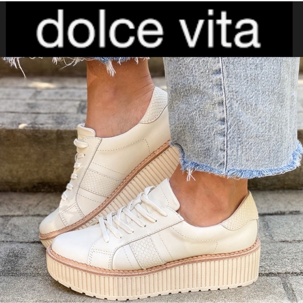 Dolce Vita Cream Platform Sneakers